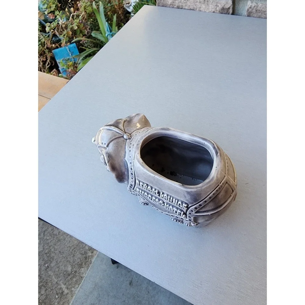 VTG. Bengal Lounge Empress Hotel Souvenir Collectible  Elephant Planter